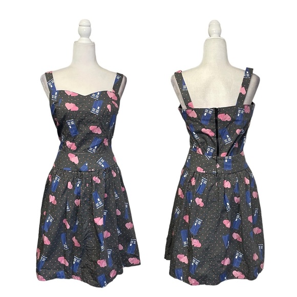 handmade Dresses & Skirts - Dr. Who Handmade Heart Gray Retro Sweetheart Top & Skater Skirt Set